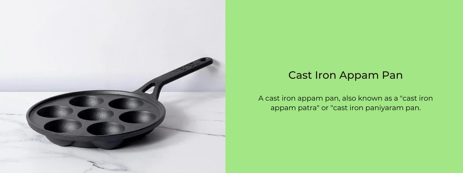 Cast Iron seasoned Appam Pan Ada chatty Seasoned