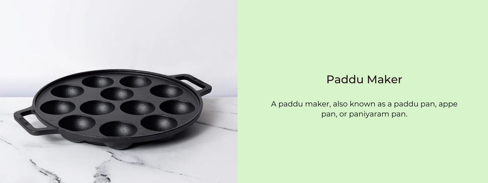 Cast Iron Poffertjes Pan, Mini Dutch Pancake Maker with Enameled Bottom