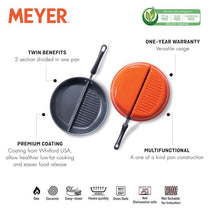 Meyer Non-Stick 30cm Divided Grillpan/Twin Pan/Breakfast Pan/Multi-Snack Pan