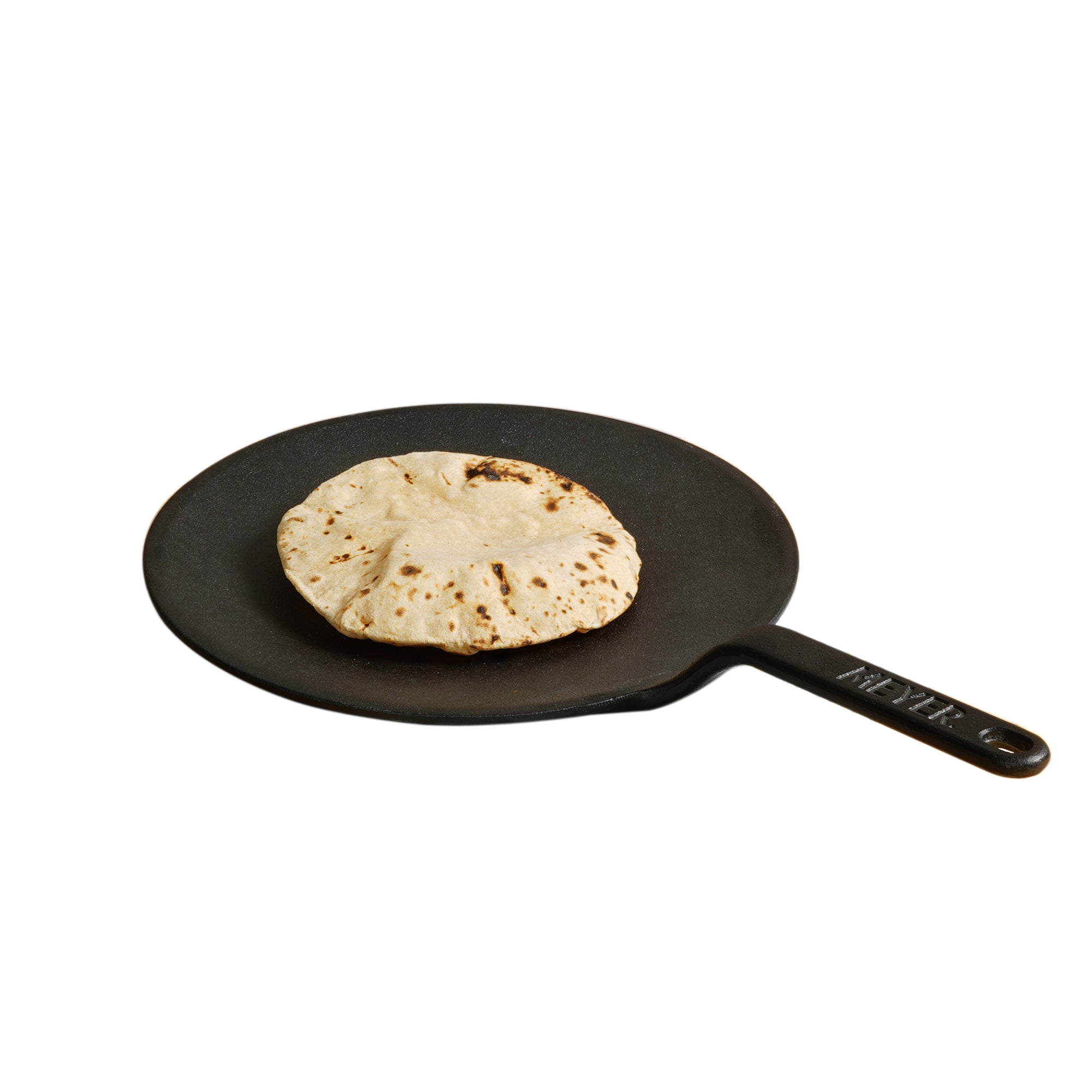 Meyer Pre-Seasoned Cast Iron Roti/Chapati Tawa 26cm, Black