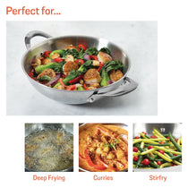 Meyer Select Stainless Steel Kadai 26cm (Induction & Gas Compatible)