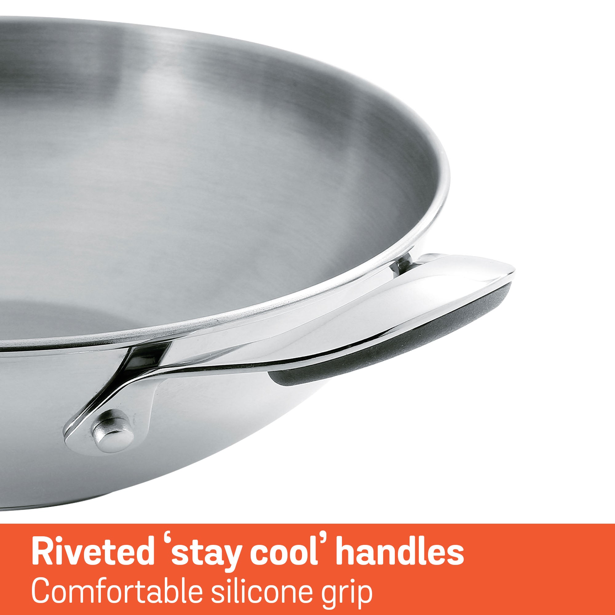 Meyer Select Stainless Steel Kadai 22cm (Induction & Gas Compatible)