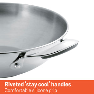 Meyer Select Stainless Steel Kadai 24cm (Induction & Gas Compatible)