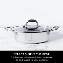 Meyer Select Stainless Steel Oval Casserole, 28cm, 2.8L