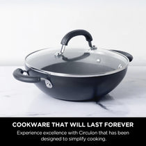 Circulon Origins 26cm Non-Stick + Hard Anodized Kadai/Wok with Lid