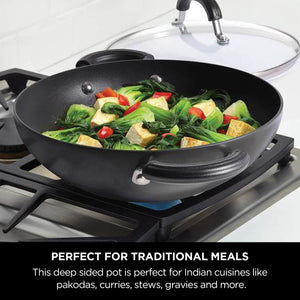 Circulon Origins 26cm Non-Stick + Hard Anodized Kadai/Wok with Lid