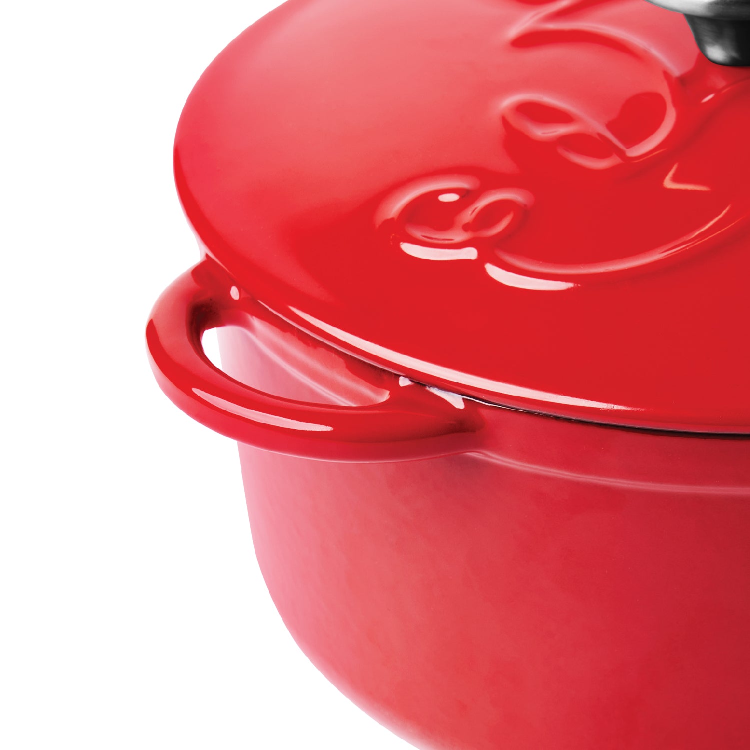 Meyer Disney Bon Voyage Enameled Cast Iron Casserole with Lid, 20cm, 2.5L, Red