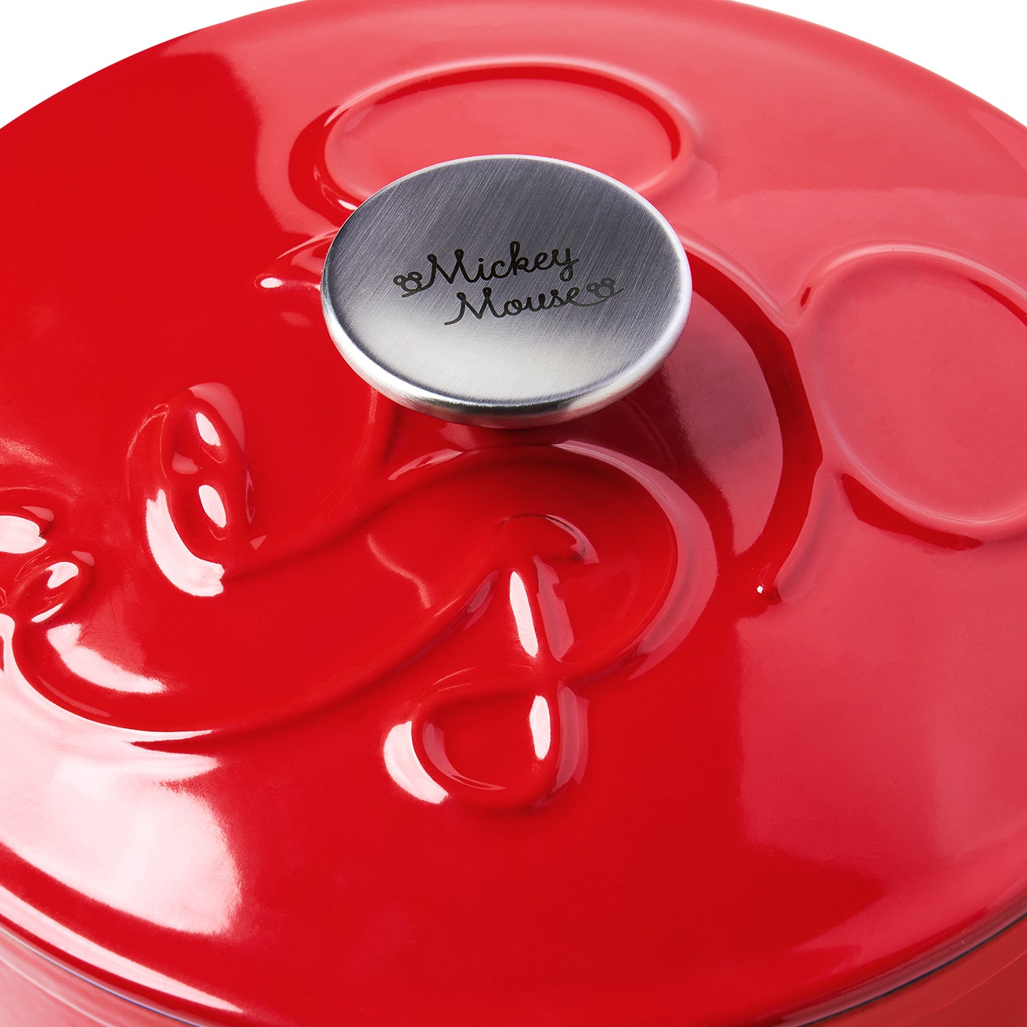 Meyer Disney Bon Voyage Enameled Cast Iron Casserole with Lid, 20cm, 2.5L, Red