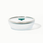 Microwave safe frosted borosilicate glass Anyday dishware - Large shallow dish with Lid