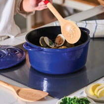 Meyer Disney Bon Voyage Enameled Cast Iron Casserole with Lid, 25cm, 4.5L, Blue