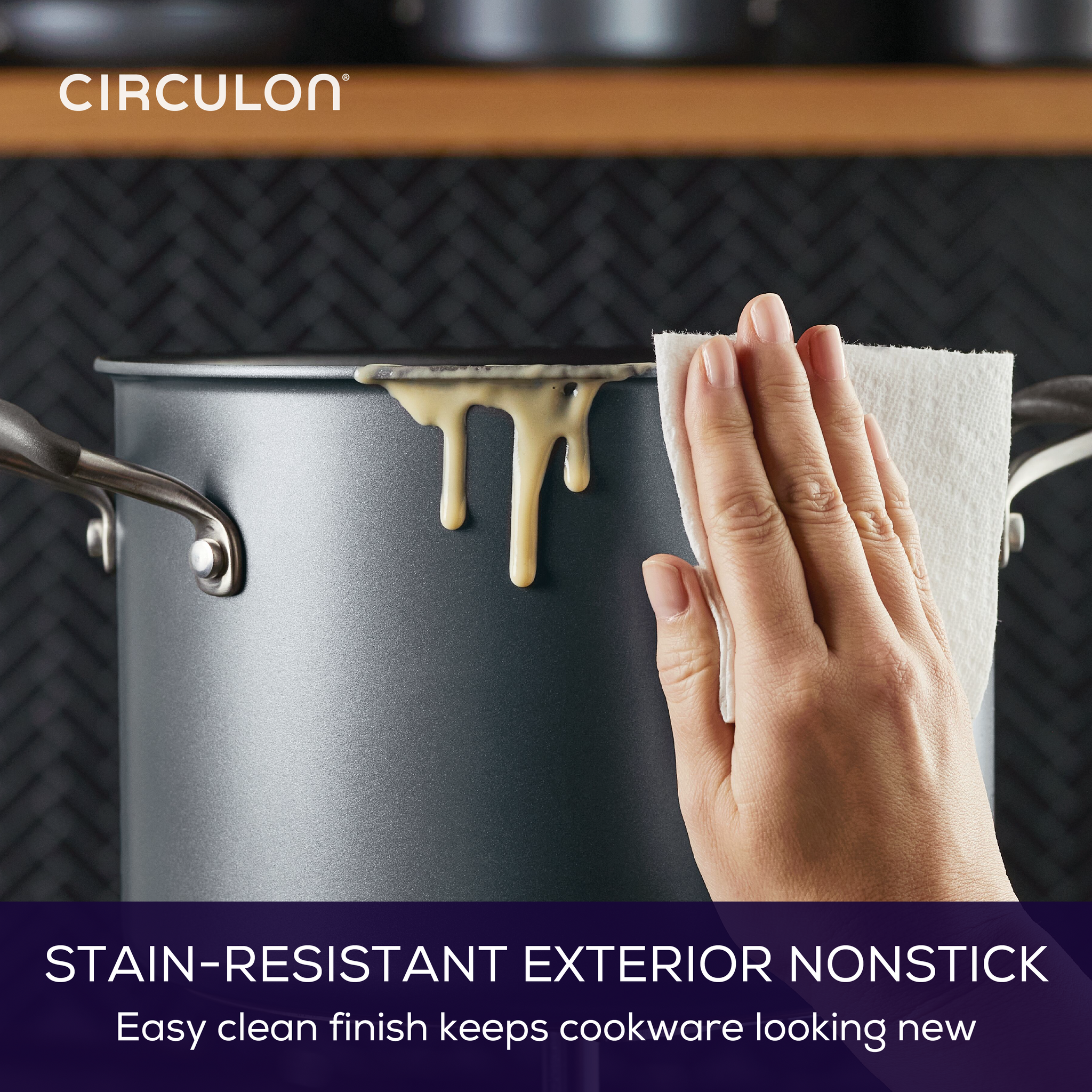 Circulon Scratch Defense A1 Series Nonstick Stockpot with Lid, 24 cm, 7.58 L