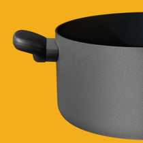 Meyer Bauhaus Nonstick Stockpot /Casserole with lid, 24 cm, Dark Grey