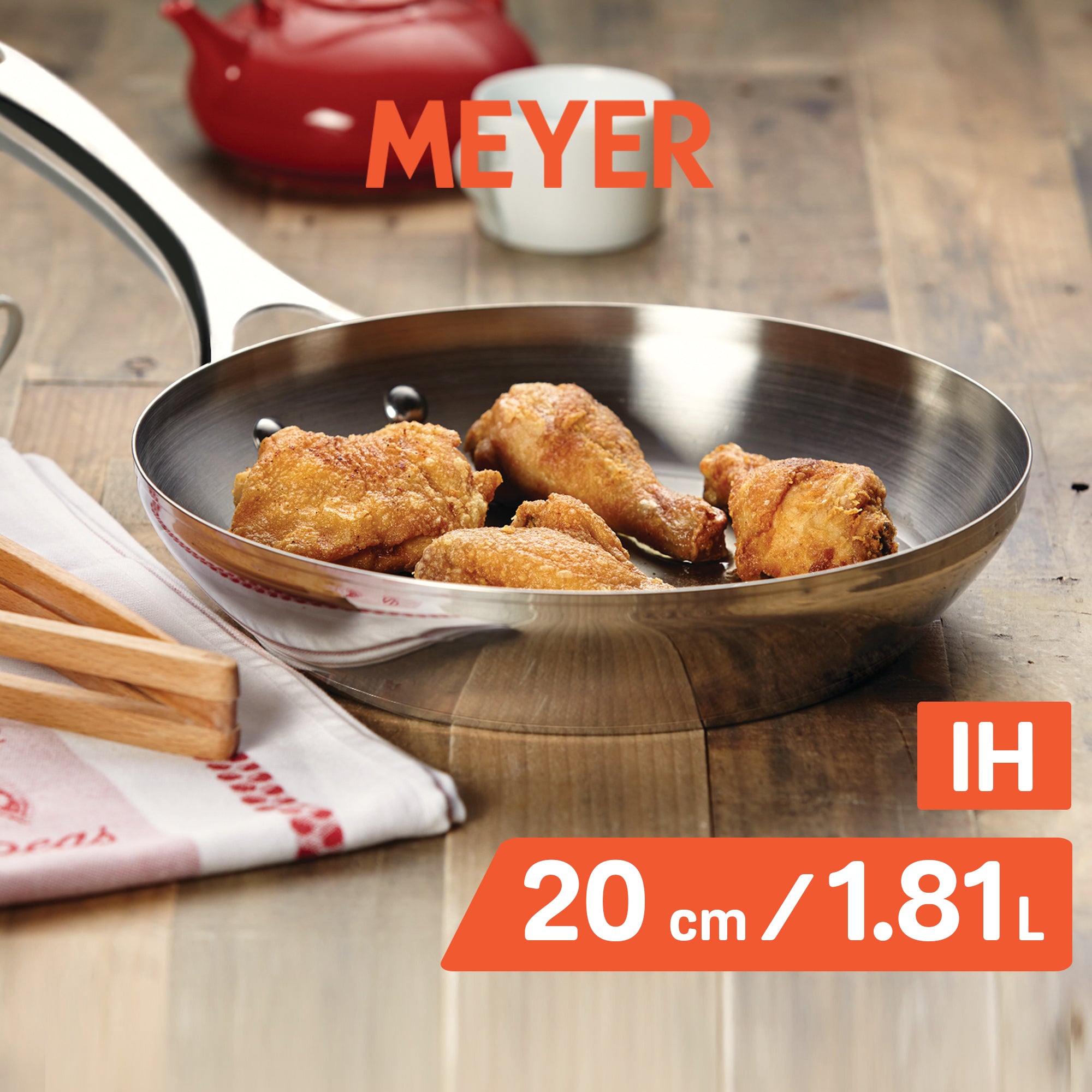 Meyer Select Stainless Steel Frypan, 20cm (Induction & Gas Compatible)