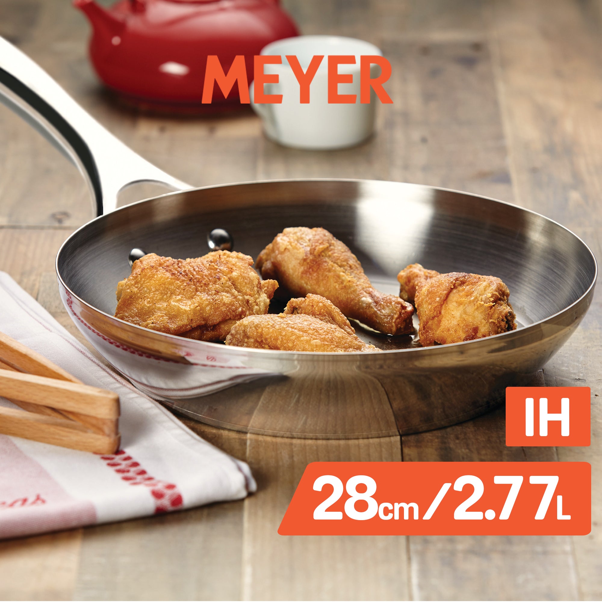 Meyer Select Stainless Steel Frypan 28cm (Induction & Gas Compatible)