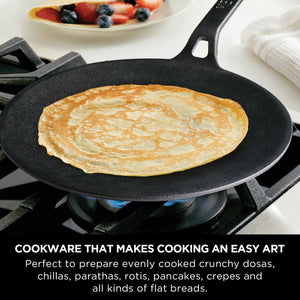 Meyer Pre Seasoned Cast Iron 2pcs Set (20cm Frypan/Skillet + 26cm Roti Tawa)