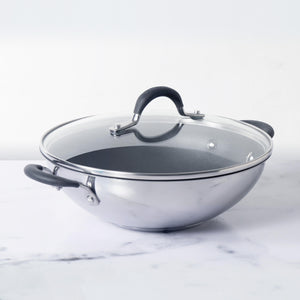 Circulon Momentum 23cm Non-Stick Kadai/Wok with Lid - Pots and Pans