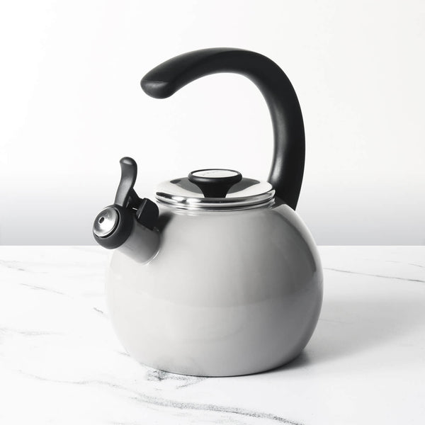 Circulon Enamel On Steel Whistling Tea Kettle 1.9 Liters Grey PotsandPans India